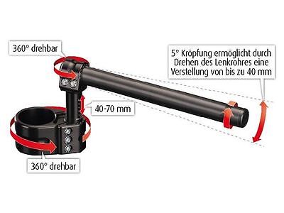 Stummellenker Lenker verstellbar multiClip Tour Ø55/70 mm für BMW R Nine T