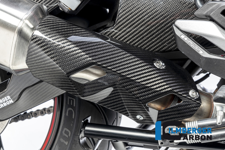 Carbon Auspuffhitzeschutz vorne am Schalldämpfer für BMW S1000XR ab 2020