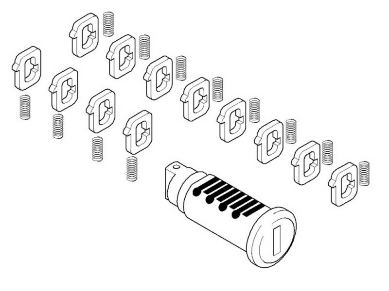 Reparatursatz Schliesszylinder - für Alukoffer + Topcase für z.B. BMW R1200 R1250 GS Adventure LC