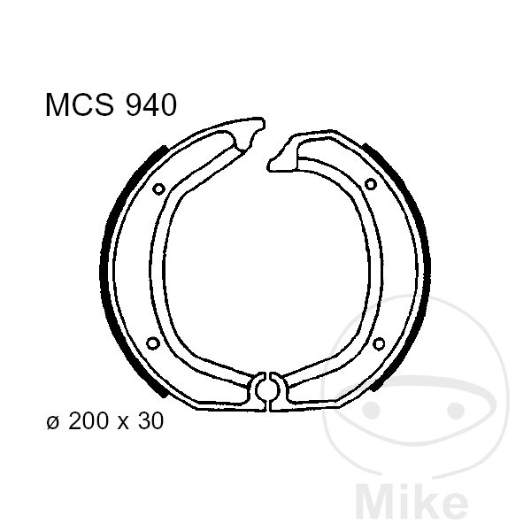 Bremsbacken ohne Feder TRW für BMW R90S R90/6 R100RT R100RS R100S R75 /5 /6 /7 R45N R45S