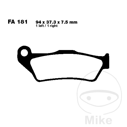 BMW F750GS F850GS Bremsbelag Bremsklotz Semi-Sinter V EBC G450X