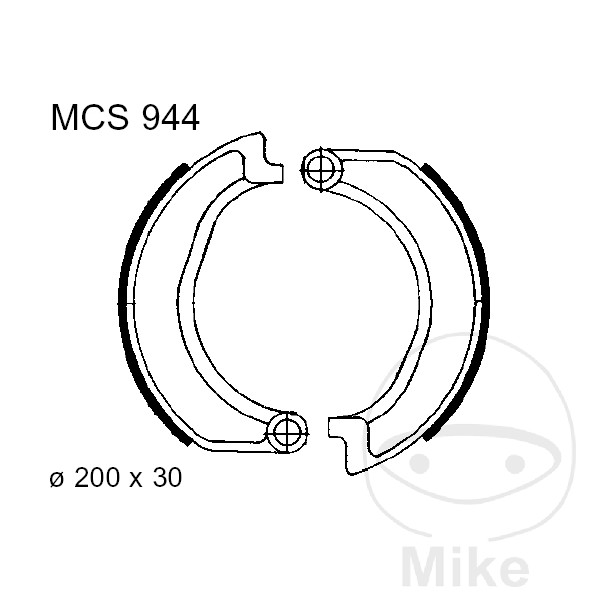 Bremsbacken ohne Feder TRW für BMW R50/5 R60/5 R60/6 R75/5