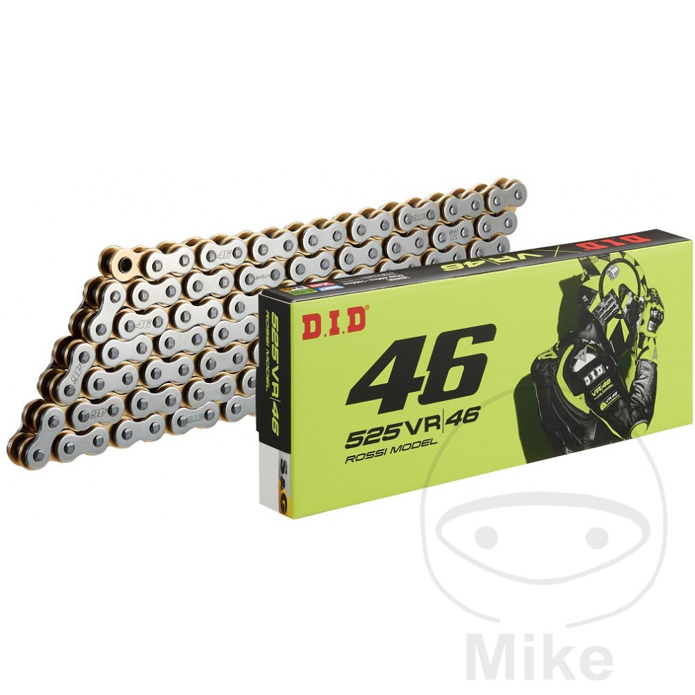 DID X-Ringkette Silber / Gold 525VR46/116 Kette offen mit Nietschloss für BMW F650GS Twin F800GS