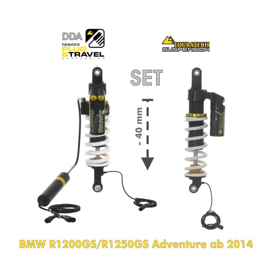 Touratech Suspension FAHRWERKSET Plug & Travel Tieferlegung -40mm BMW R1250GS Adventure