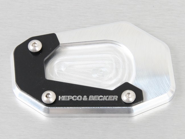 Hepco&Becker Seitenständerplatte silber/schwarz für BMW R1200R 2006-2010