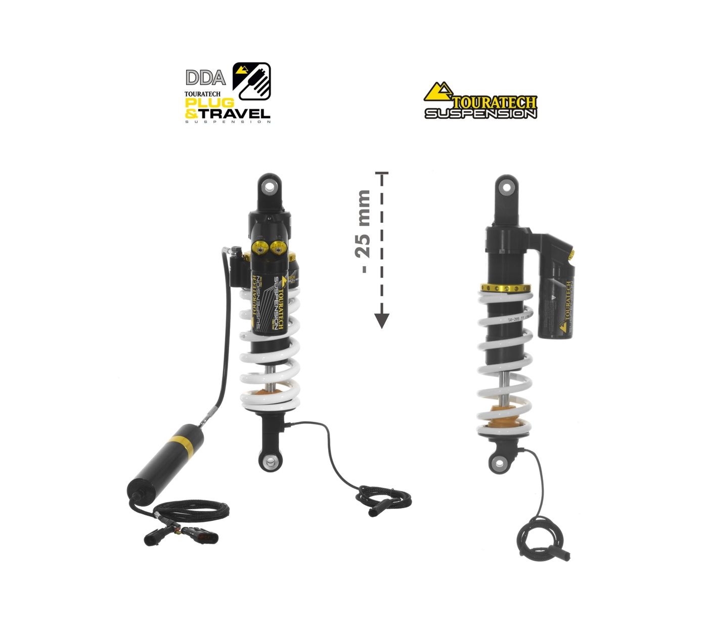 Touratech Suspension Fahrwerk Plug & Travel Tieferlegung -25mm für BMW R1250GS Adventure