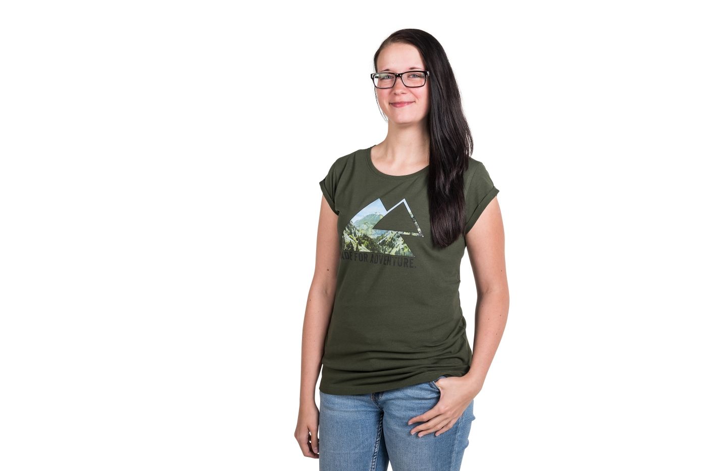 Touratech T-Shirt "Triangle View" Damen, khaki