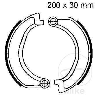 Bremsbacken ohne Feder EBC für BMW R 50 /5 60 /5 /6 75 /5