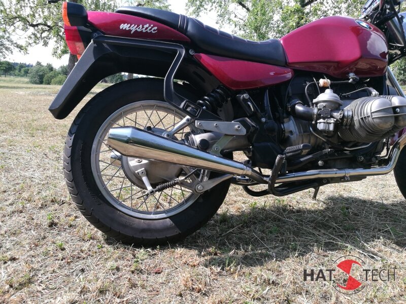 Edelstahl Auspuff GUNBALL für BMW R80R 100R + Mystic links- und rechtsseitiger Schalldämpfer ab orig