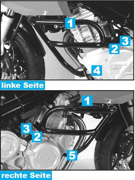 Hepco&Becker Motorschutzbügel silber für BMW F800S (2006-2011)