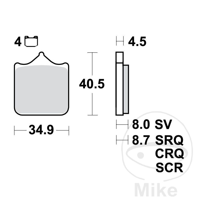 Bremsklotz Bremsbelag vorne Sinter TRQ TRW für BMW K46 S1000RR 2009-2018 K47 S1000R 2013-2020