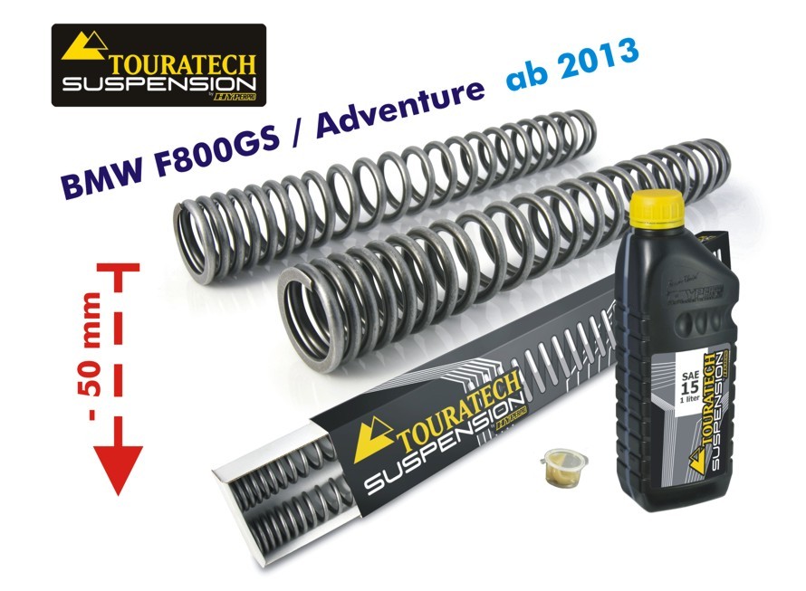 Touratech Progressive Gabelfedern für BMW F800GS / Adventure ab 2013 Tieferlegung um 50mm