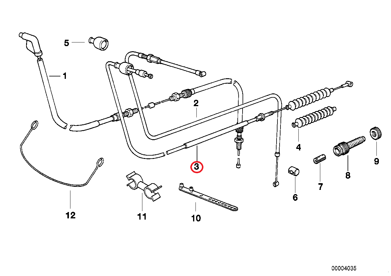 BMW R 1100 850 R GS RT Kupplungszug Kupplungsseilzug 32732324961