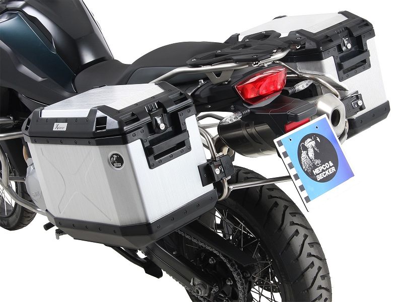 Hepco&Becker Kofferträgerset Cutout Edelstahl inkl. Xplorer Cutout Kofferset für BMW F850GS (2018-)