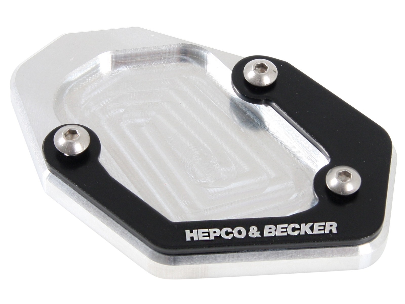 Hepco&Becker Seitenständerplatte silber/schwarz für BMW R1200GS 2008-2012