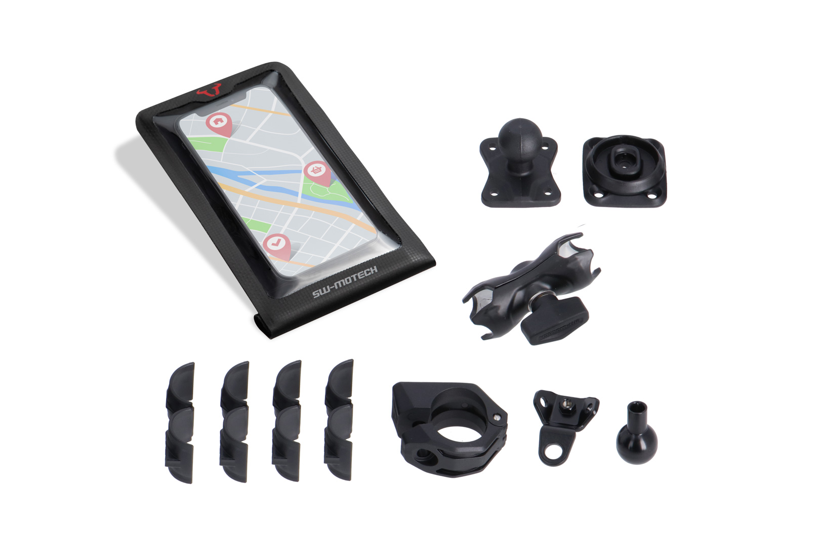 SW-Motech Universal Navi - Kit mit Smartphone Drybag Inkl. 2" KlemmarmfFür Lenker / Spiegelgewinde