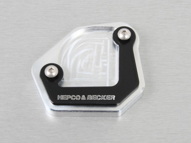 Hepco&Becker Seitenständerplatte silber/schwarz für BMW F650GS 2008-2011