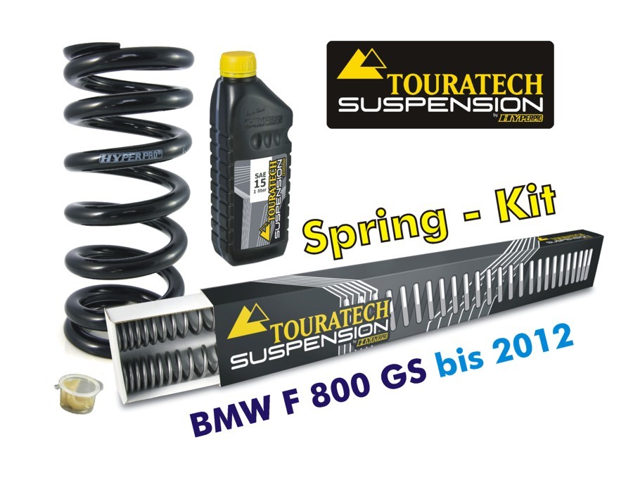 Touratech Progressive Federn für Gabel und Federbein BMW F800GS bis12 *Austauschfedern*