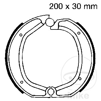 Bremsbacken ohne Feder EBC für BMW R90/6 R90S R100RT R100RT R100S R75 /5 /6 /7 R45N R45S