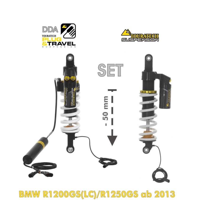 Touratech Suspension FAHRWERK-SET Plug & Travel Tieferlegung -50mm für BMW R1250GS