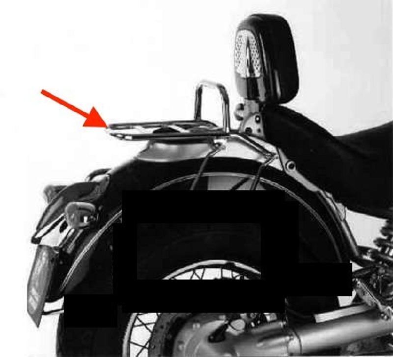 Hepco&Becker Rohrgepäckbrücke Topcaseträger für 1-Mann-Sitzbank chrom für BMW R1200C (1997-2004)