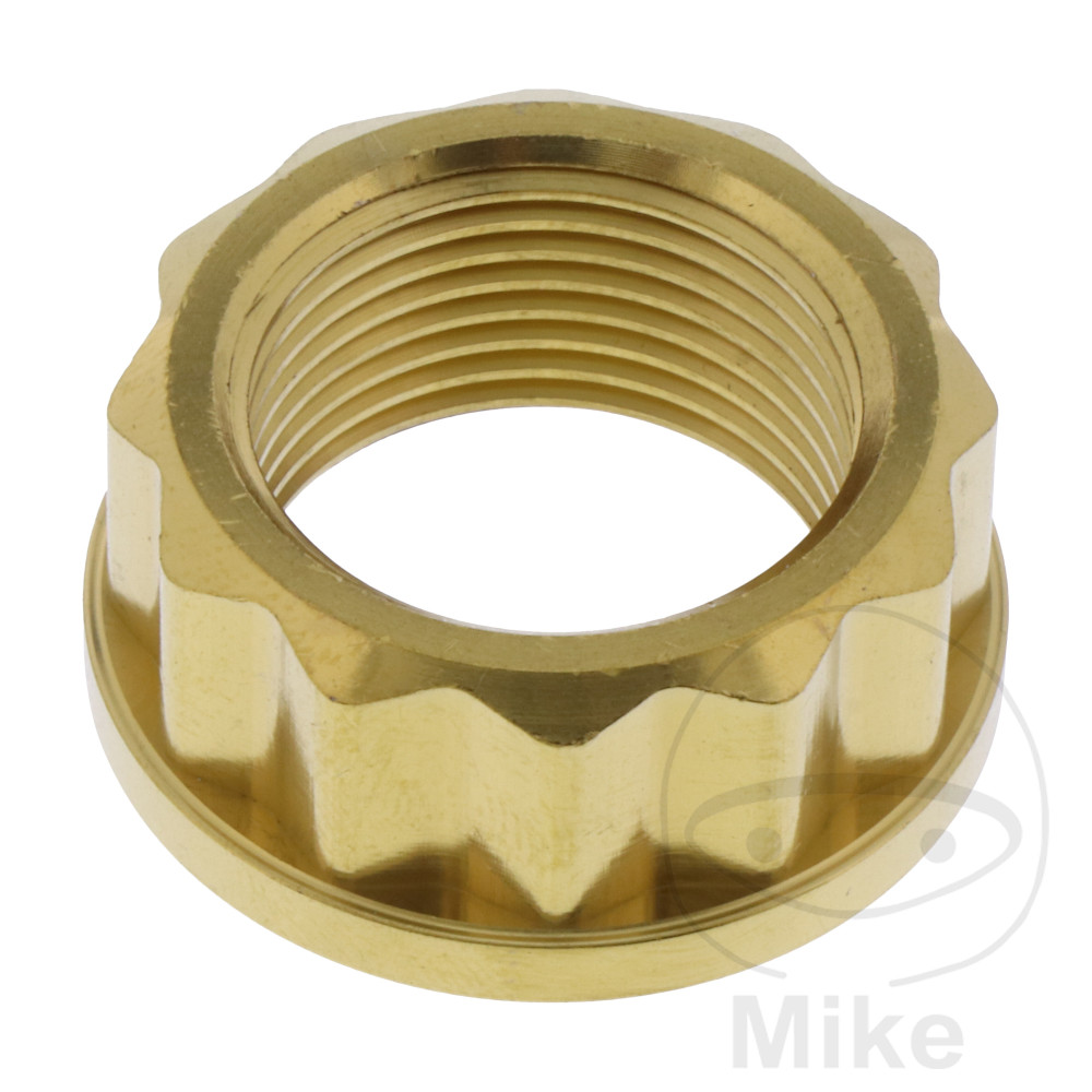 BMW F800R 2009-2018 Mutter Einstellmutter Querverstellung M8X1.25 mm 25 mm Edelstahl V4A gold