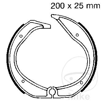 Bremsbacken ohne Feder EBC für BMW R45 N S R65G/S R65 1980-1989 R80 ST RT G/S R100