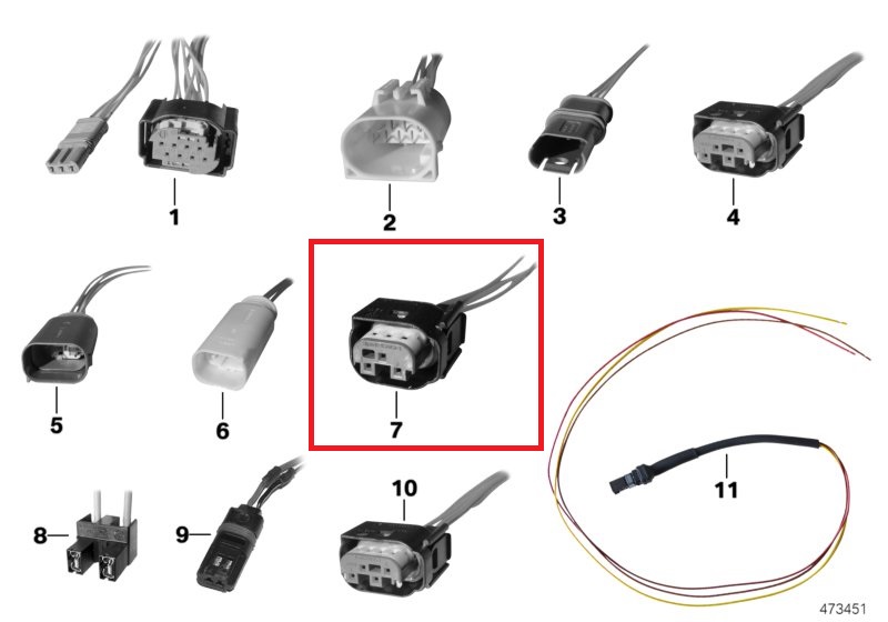 BMW original Reparaturstecker 3-polig 83300413586 z.B. R1200GS LC R nineT K1600GT C1 R1150GS