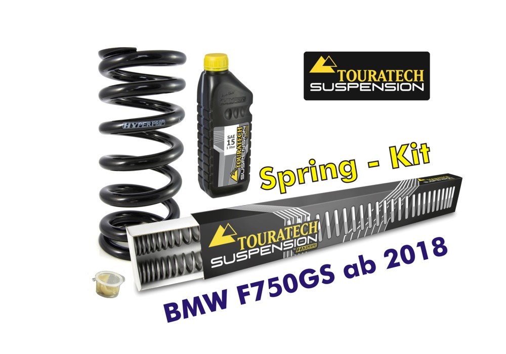 Touratech Progressive Federn für Gabel und Federbein für BMW F750GS ab 2018 Austauschfedern