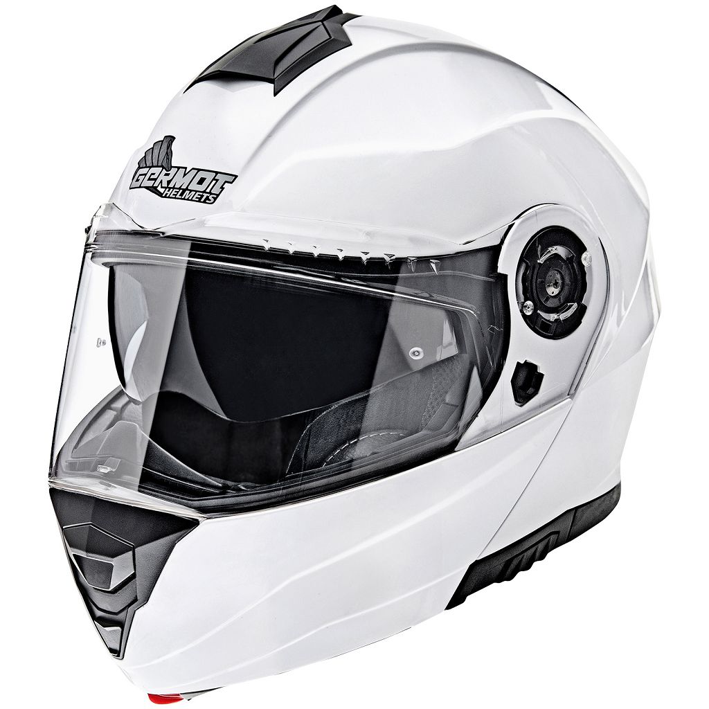 Germot Motorrad Helm Klapphelm GM 960 weiß mit Pinlock® Antifogscheibe