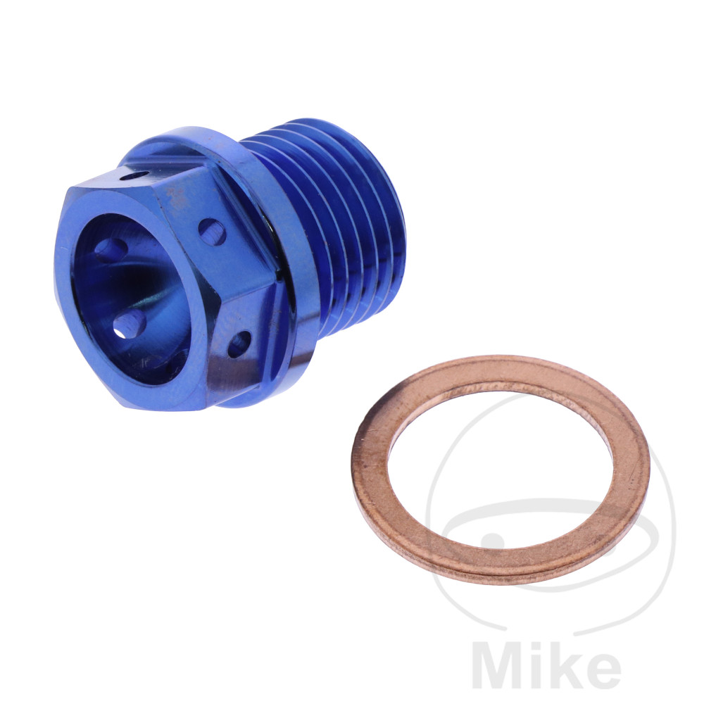 Ölablassschraube magnetisch JMP Bolt M16X1.50 mm 12 mm Titan Blau für BMW S1000RR