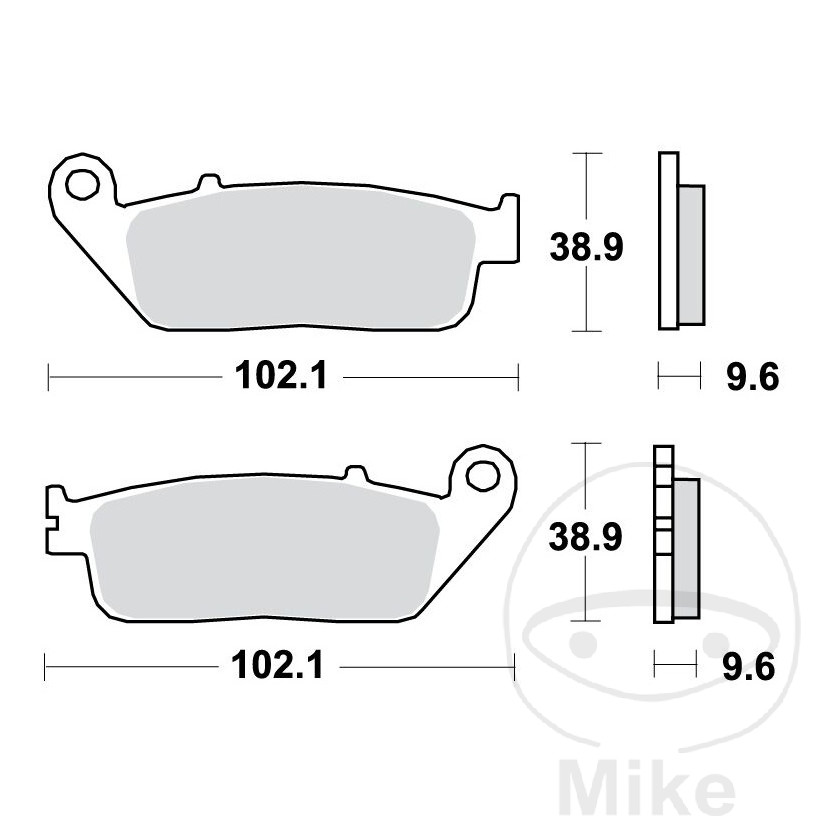 Bremsklotz Bremsbelag Standard TRW für BMW C600 C650 Sport C650GT C Evolution