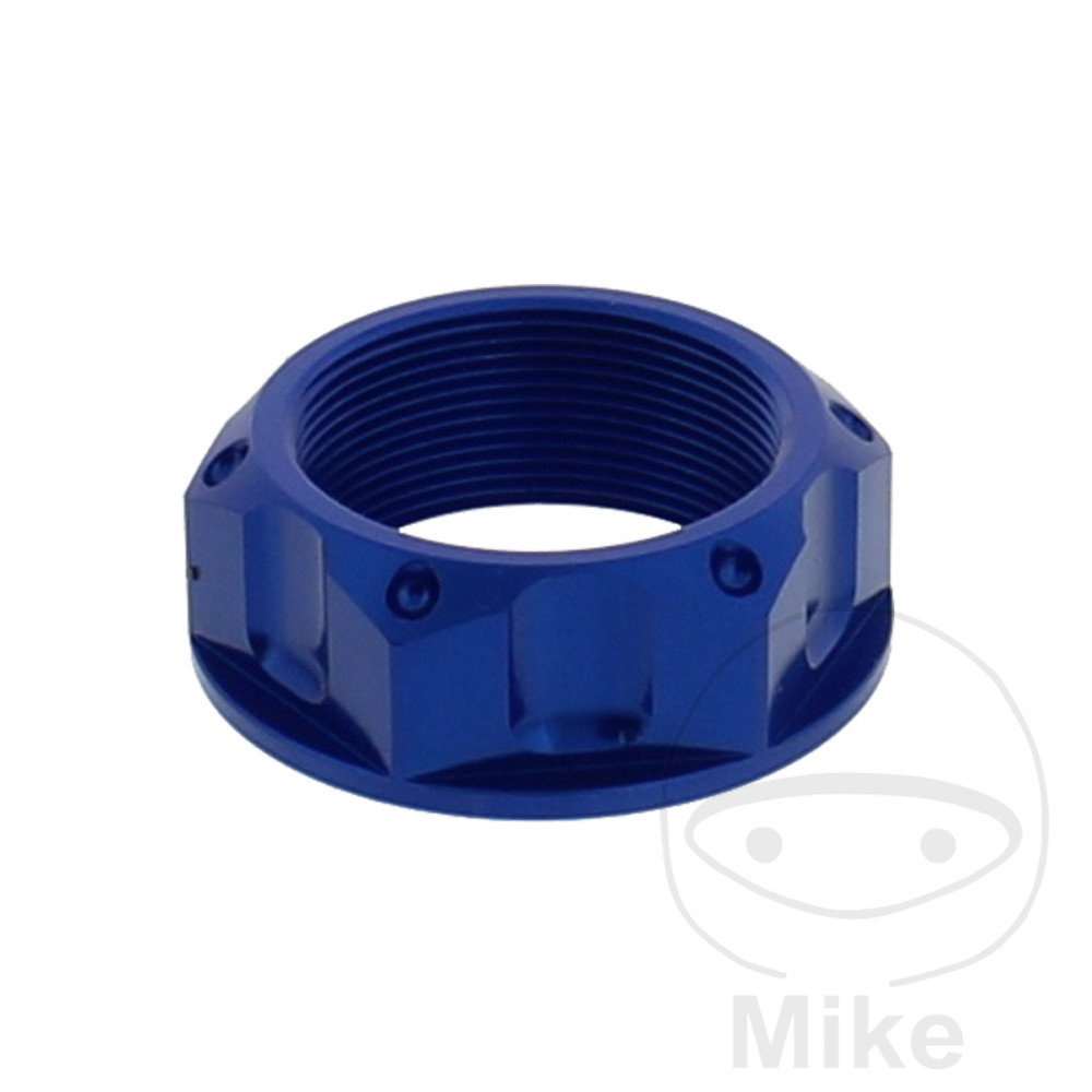 BMW S1000RR 2009-2018 R nineT 2013-2016 Mutter Lenkkopf Gabelbrücke JMP M28X1.00 mm Alu blau